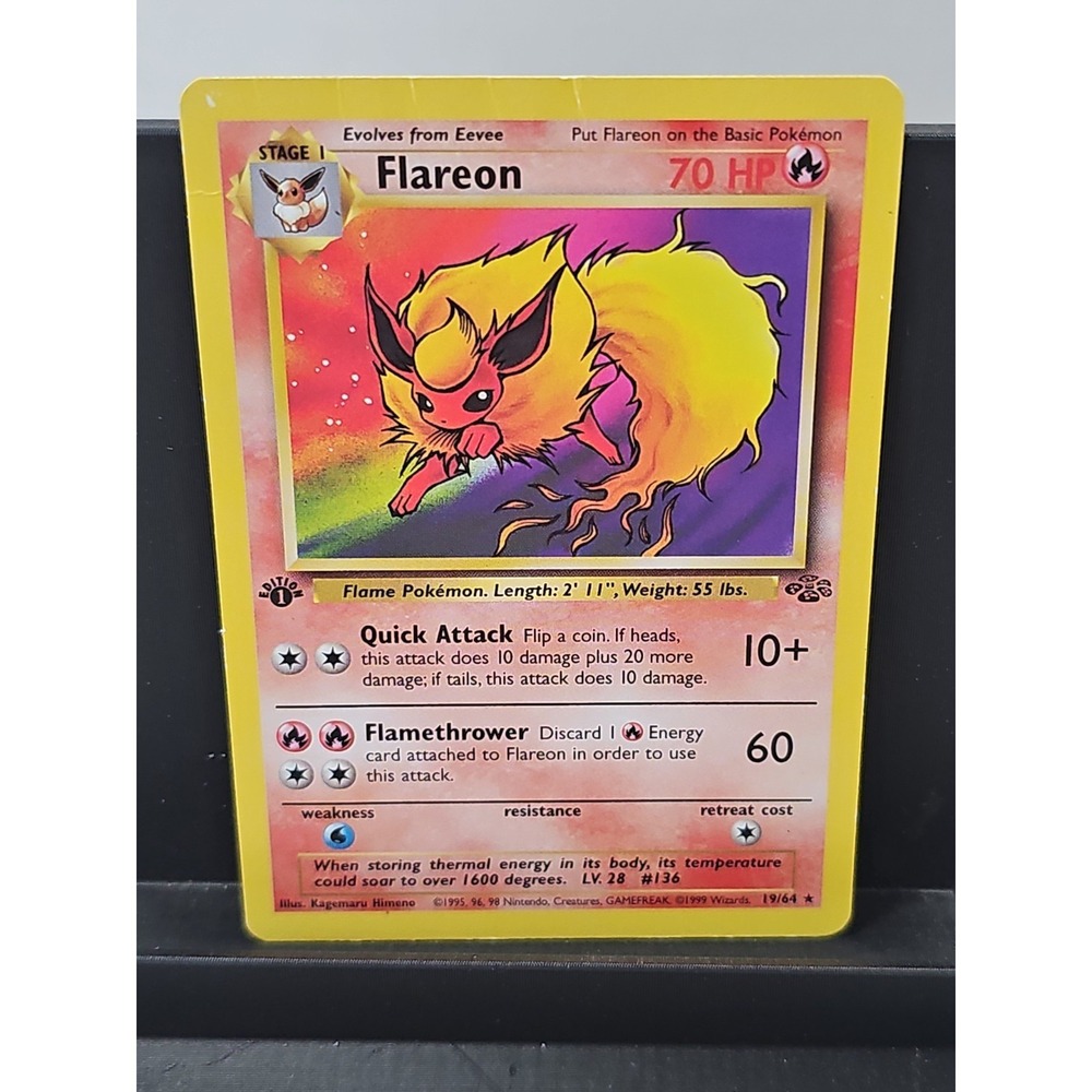 1999 POKEMON JUNGLE 1ST EDITION #19/64 FLAREON HP